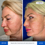 Before and after RF microneedling results Zemits SkyFrax Pro