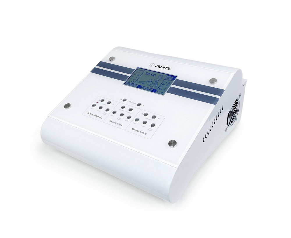 Zemits PressMio 3-in-1 pressotherapy machine with EMS and infrared heating suit