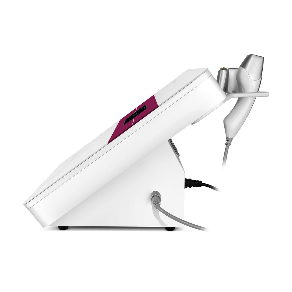 Side view of Zemits CrystalFrax Pro Fractional RF Microneedling Device for professional skin rejuvenation